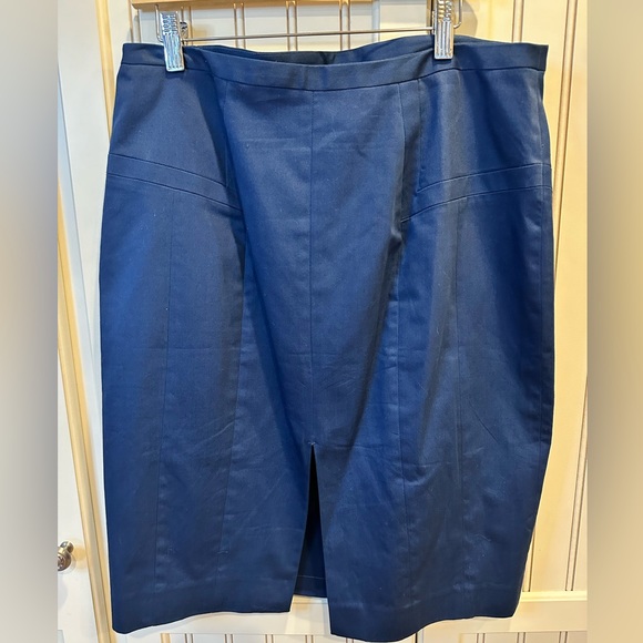Express Design Studio High Waist Editor Pencil Skirt, Blue Size 12 - Picture 2 of 3